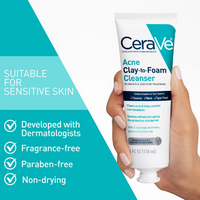 Acne Clay To Foam Cleanser – Deep Cleansing & Oil Control | Cerave