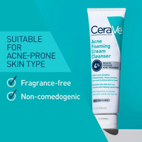Acne Foaming Cream Cleanser – Clear, Calm & Cleanse | Cerave