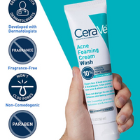 Acne Foaming Cream Wash – Deep-Cleansing Formula for Acne-Prone Skin |Cerave