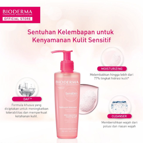 Bioderma Sensibio Gel Moussant 200ml Cleansing Foam Gel