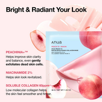 Anua Peach 70+ Niacin Brightening Collagen Mask (25ml) | Radiance & Hydration Sheet
