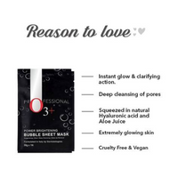 O3+ Power Brightening Bubble Sheet Mask – Deep Cleansing & Glow | 30g (Pack of 1)