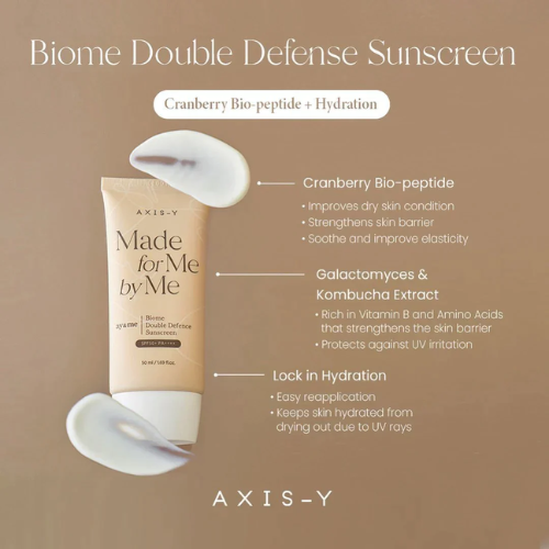 Biome Double Defense Sunscreen SPF 50+ PA++++ | Broad Spectrum UV Protection, Lightweight & Hydrating (50ml)