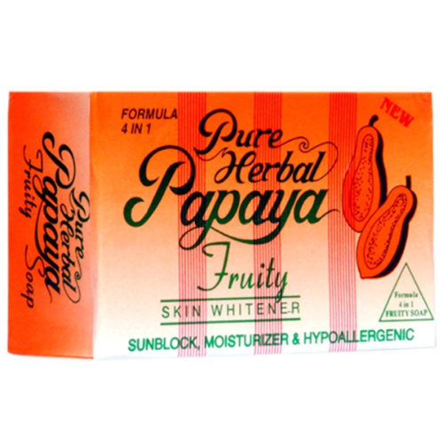 Pure Herbal Papaya Fruity Soap – Skin Whitening & Exfoliating Soap Bar (75g)