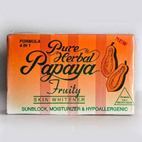 Pure Herbal Papaya Fruity Soap – Skin Whitening & Exfoliating Soap Bar (75g)