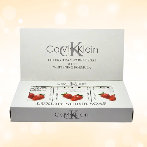 Calvin Klein Strawberry Luxury Scrub Soap with Whitening Formula – Brightening & Deep Cleansing