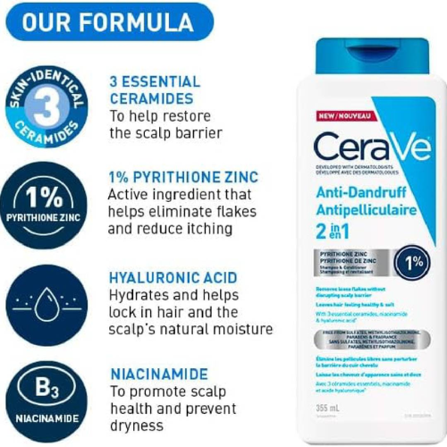 2-in-1 Anti-Dandruff Hydrating Shampoo & Conditioner – Cleanses, Treats & Moisturizes