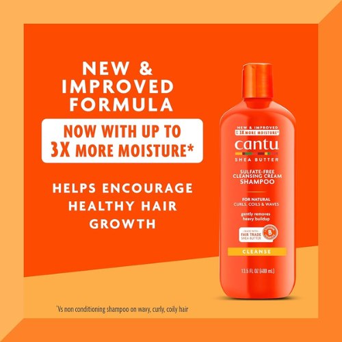 Cantu Shea Butter Cleansing Cream Shampoo – Sulfate-Free Cleanser for Natural Hair