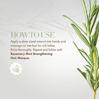 MIELLE Rosemary Mint Strengthening Shampoo Infused with Biotin Cleanser 355 ML