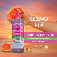 Cosmo Be Fresh Pink Grapefruit Shower Gel with Aloe Vera & Vitamin E 1000ml | Refreshing & Hydrating Body Wash