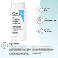 Cerave SA Body Wash for Rough & Bumpy Skin – Exfoliating Cleanser with Salicylic Acid