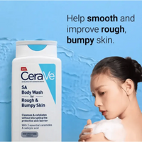 Cerave SA Body Wash for Rough & Bumpy Skin – Exfoliating Cleanser with Salicylic Acid