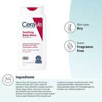 Cerave Soothing Body Wash – Gentle Cleanser for Sensitive, Irritated Skin