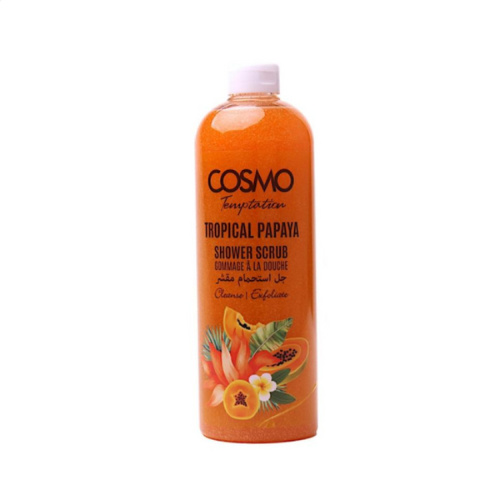 Cosmo Designs Temptation Tropical Papaya Scrub 1000ml | Exfoliating & Brightening Body Scrub