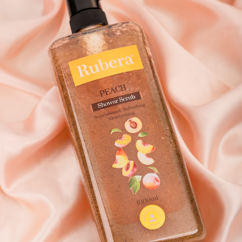 Rubera® Peach Face & Body Scrub | Exfoliating & Refreshing Cleanser (1000ml)