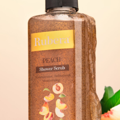 Rubera® Peach Face & Body Scrub | Exfoliating & Refreshing Cleanser (1000ml)
