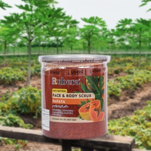 Rubera FACE & BODY SCRUB PAPAYA SUITABLE FOR ALL SKIN TYPE Scrub (500 ml)