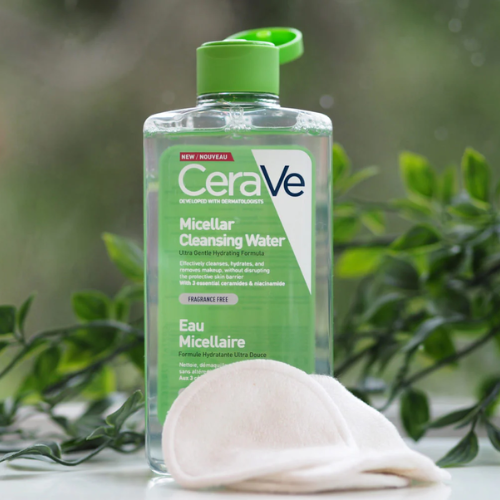 Cerave Hydrating Micellar Water – Gentle Cleanser + Makeup Remover for All Skin Types