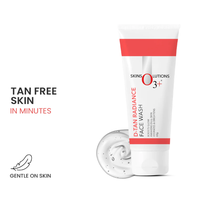 O3+ Tan Radiance Face Wash With Vitamin C Glowing Skin and Deep Cleanses and Unifies Skin Tone (60gm) Removes Tan and Brightens Skin| Exfoliates Gently| H