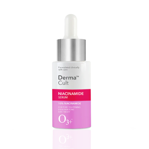 03+ Derma Cult 10% Niacinamide Face Serum for Acne Marks, Blemishes & Oil Balancing Zinc & Herbs (30ml)