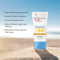 O3+ Super Matte Sunscreen gel SPF 50 For All skin types, 75g