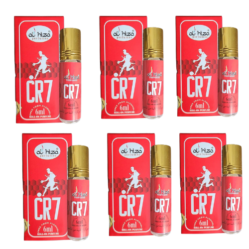 Al-Hiza CR7 Attar - 6ml Roll On | Sporty & Long Lasting Fragrance (Pack of 6)