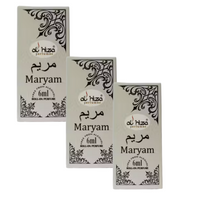 Al-Hiza Maryam Attar - 6ml Roll On | Sweet Floral & Long Lasting Fragrance (Pack of 3)