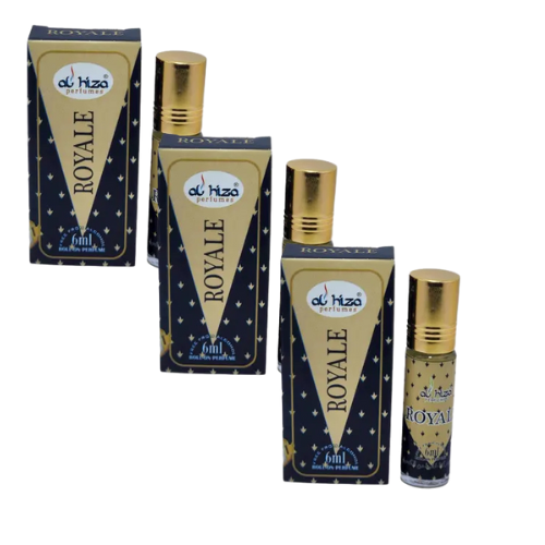 Al-Hiza Royale Attar - 6ml Roll On | Rich & Long Lasting Fragrance (Pack of 3)