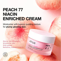 Anua Peach 77% Niacin Enriched Cream (50mL) | Brightening Dewy Moisturizer