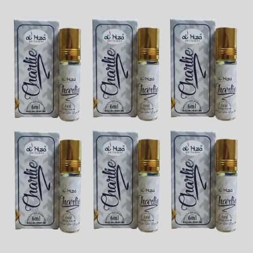 Al-Hiza Charlie Attar - 6ml Roll On | Long Lasting Fresh Fragrance |(Pack of 6)