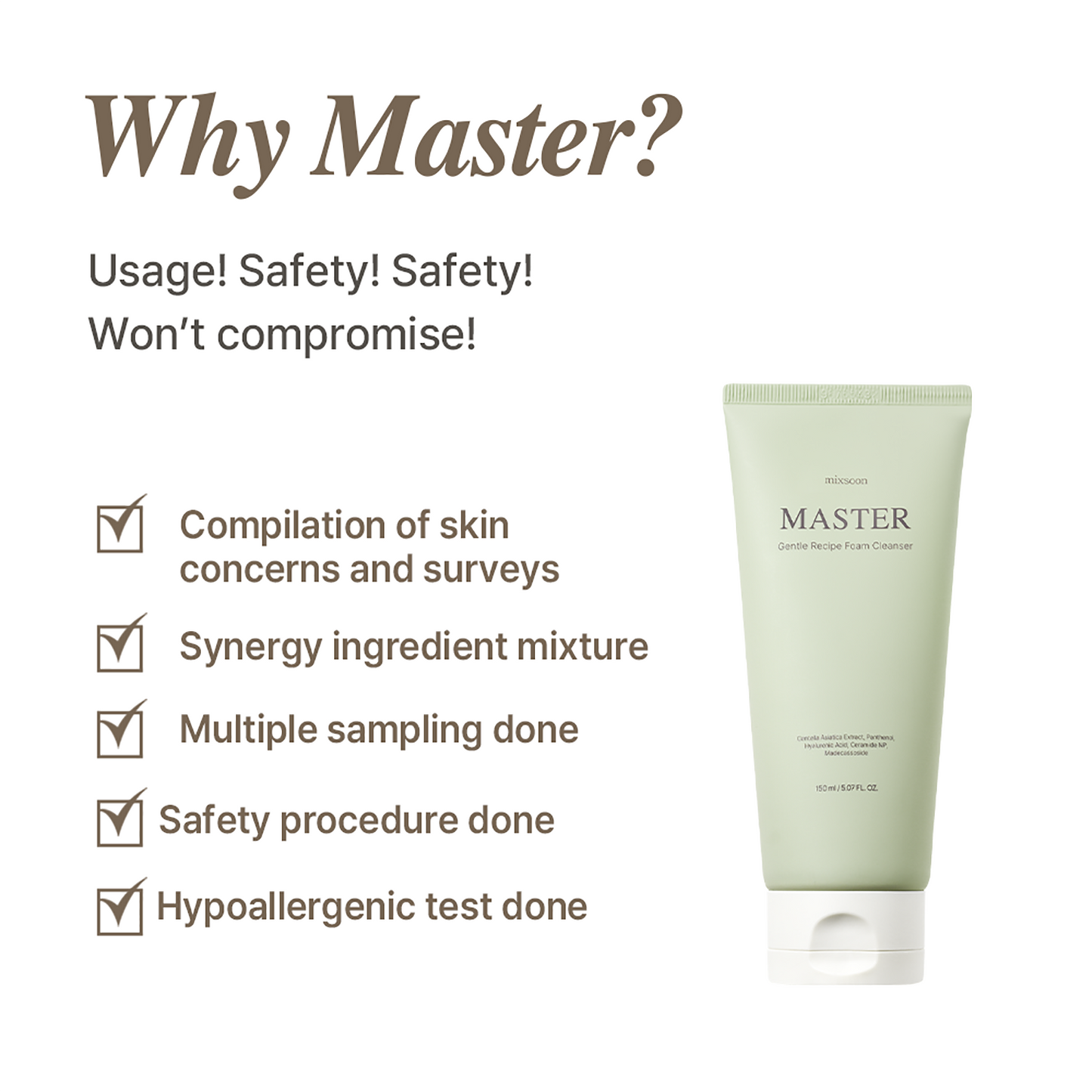 Mixsoon Master Gentle Recipe Foam Cleanser (150 ml)
