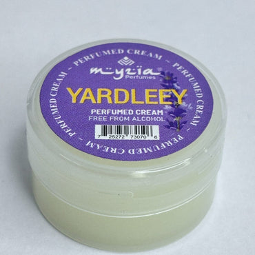 Myzia Yardley Perfumed Body Cream – 10g Each, Pack of 12 | Classic Fragrance with Luxurious Moisture