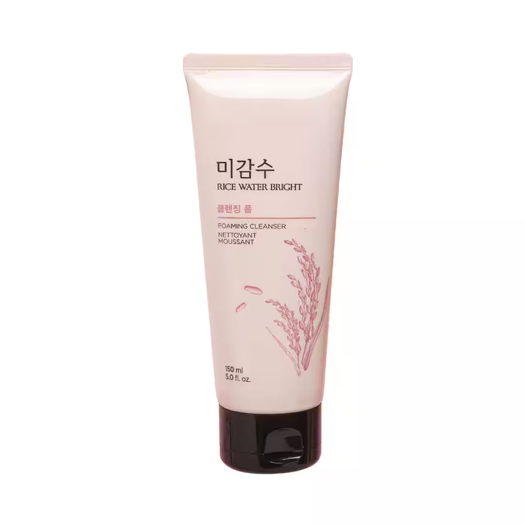 The Face Shop Rice Water Bright Foaming Cleanser- Best Korean Face Wash for Glowing Skin (150 ml)