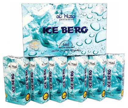 Al-Hiza Ice Berg Attar - 6ml Roll On | Long Lasting Fresh Fragrance (Pack of 6)