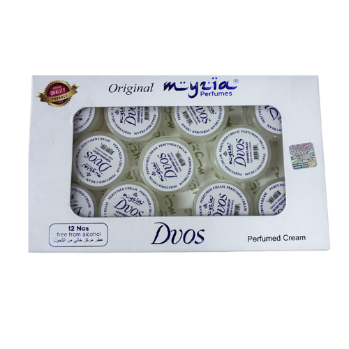 Myzia DVoS Perfumed Body Cream – 10g Each, Pack of 12 | Luxurious, Long-Lasting Fragrance & Moisture