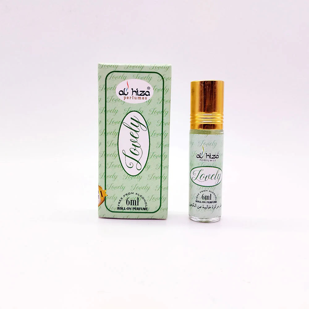 Al-Hiza Lovely Attar - 6ml Roll On | Sweet Floral & Long Lasting Fragrance (Pack of 6)
