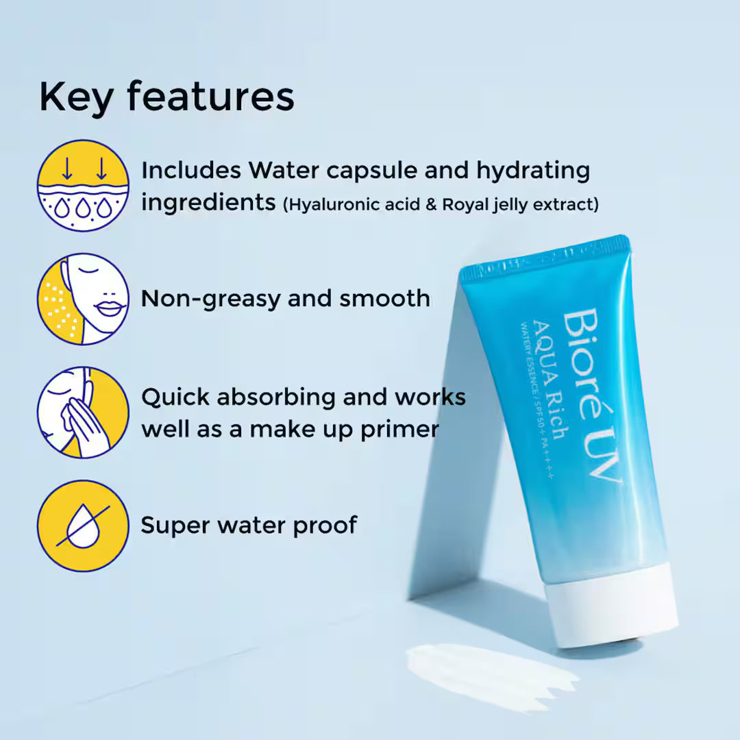 Biore UV Aqua Rich Watery Essence Sunscreen SPF 50+ PA++++ (50g)