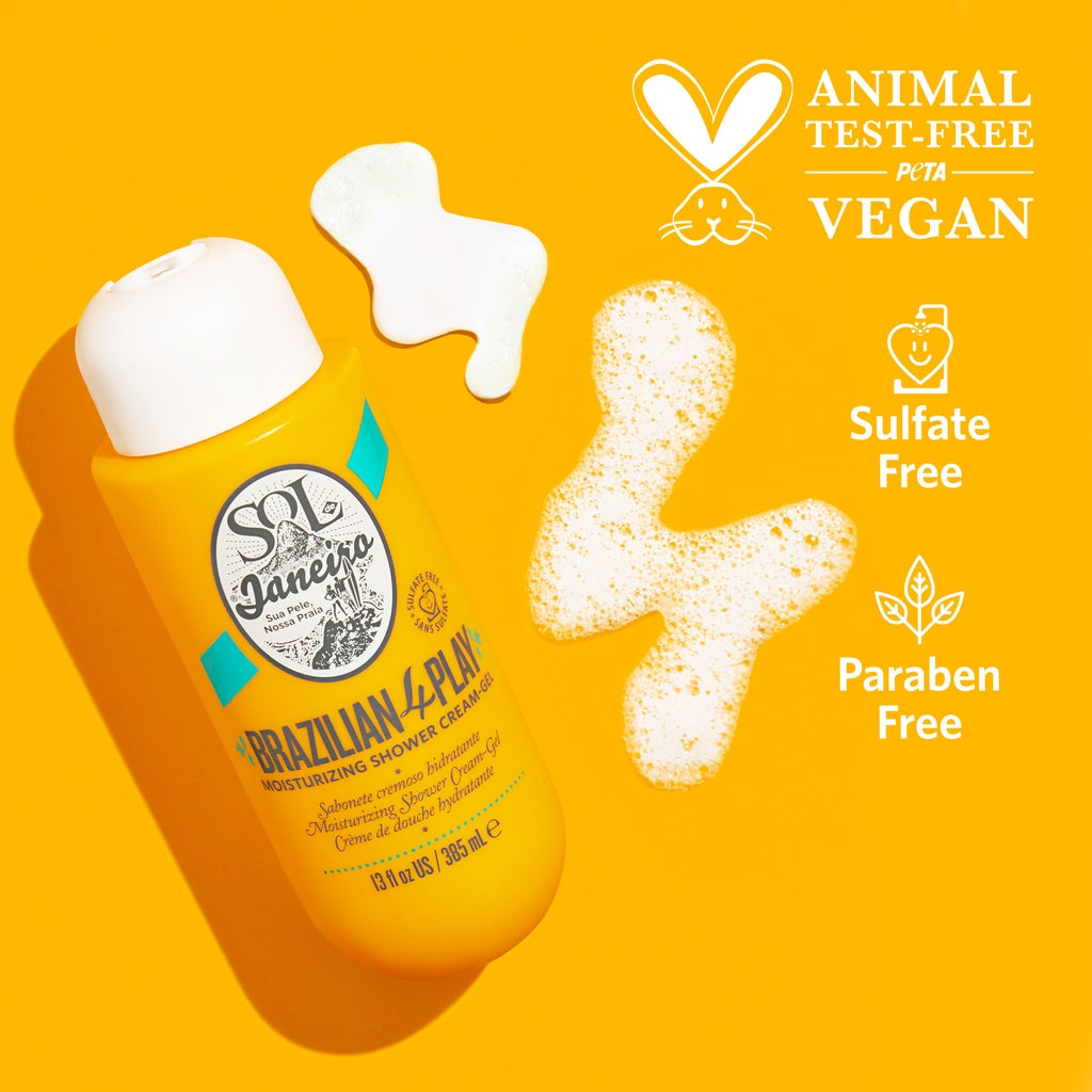 Sol de Janeiro Brazilian 4 Play Moisturizing Shower Cream-Gel – Hydrating Cleanser, 385ml